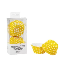 Pirottini rigidi a pois giallo Cm. 5 - Decora