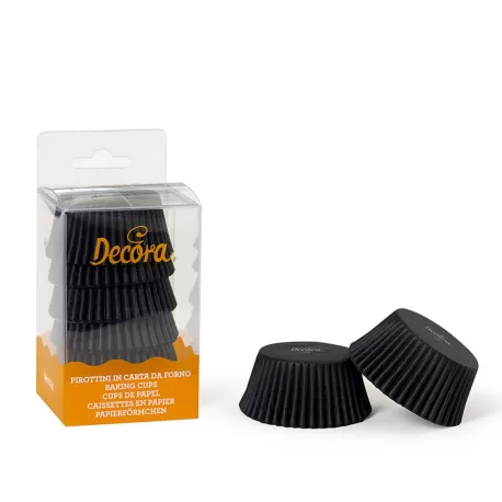 Pirottini muffin nero Mm. 50x32 Pezzi 75 - Decora