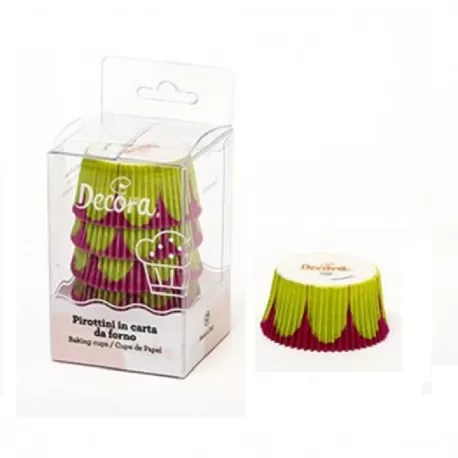Pirottini muffin petali verdi Mm. 50x32 Pezzi 75 - Decora