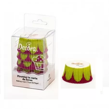 Pirottini muffin petali verdi Mm. 50x32 Pezzi 75 - Decora