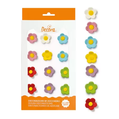 Fiorellini in zucchero medi assortiti - Decora