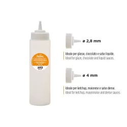 Dispenser in plastica, con 2 tappi forati Ml. 500 - Decora