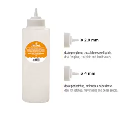 Dispenser in plastica, con 2 tappi forati Lt. 1 - Decora