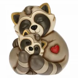 Coppia procioni mamma e cucciolo - Thun