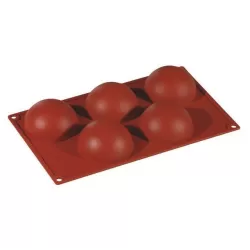 Stampo in silicone 5 porzioni Semisfera accoppiata - Pavoni