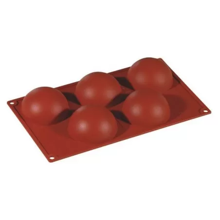Stampo in silicone 5 porzioni Semisfera accoppiata - Pavoni
