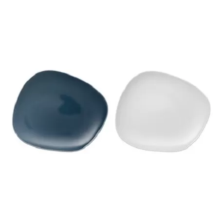 Organic Turquoise/White Set Piatto Piano 2 pezzi EC - Villeroy & Boch