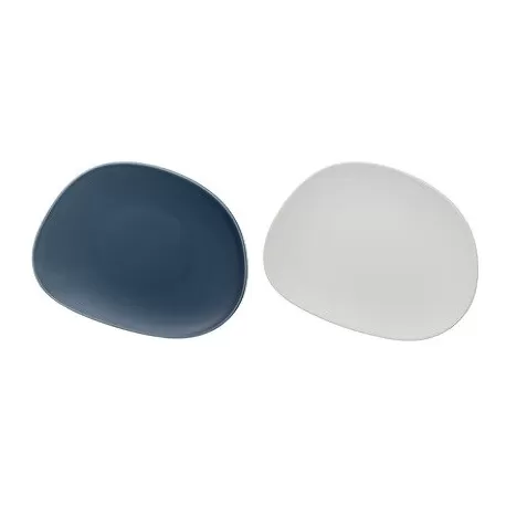Organic Turquoise/White Set Piatto dessert 2 pezzi EC - Villeroy & Boch