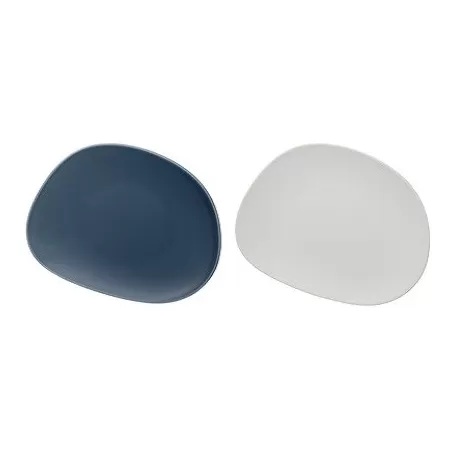 Organic Turquoise/White Set Piatto dessert 2 pezzi EC - Villeroy & Boch