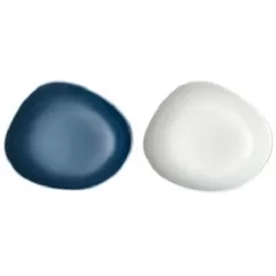 Organic Turquoise/White Set Piatto fondo 2 pezzi EC - Villeroy & Boch