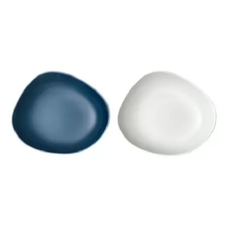 Organic Turquoise/White Set Piatto fondo 2 pezzi EC - Villeroy & Boch