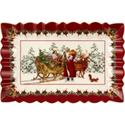 Toy's Fantasy Piatto quadrato Babbo Natale & slitta - Villeroy & Boch