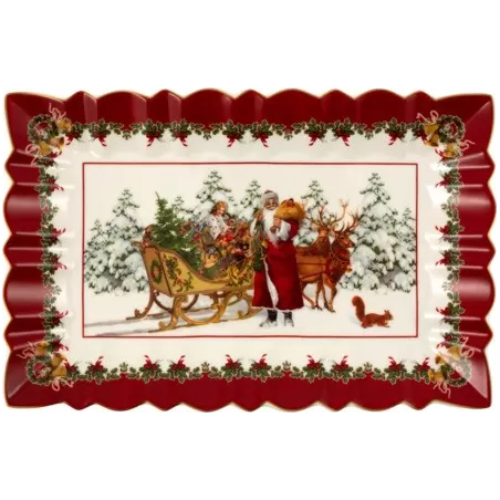 Toy's Fantasy Piatto quadrato Babbo Natale & slitta - Villeroy & Boch
