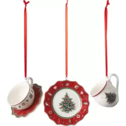 Toy's Delight Decoration Ornamento set stoviglie rosso, 3 pezzi - Villeroy & Boch