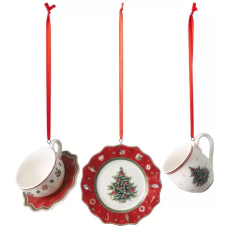 Toy's Delight Decoration Ornamento set stoviglie rosso, 3 pezzi - Villeroy & Boch