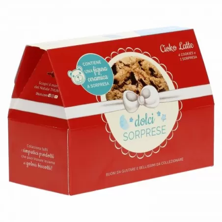 Set regalo scatola con 4 cookies al latte e sorpresa in ceramica - Thun