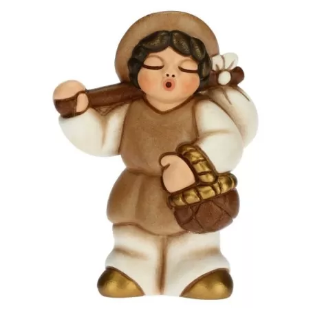 Uomo con fagotto presepe classico, bianco - Thun