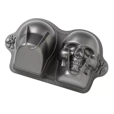 Tortiera antiaderente teschio 3D per festa Halloween - Wilton