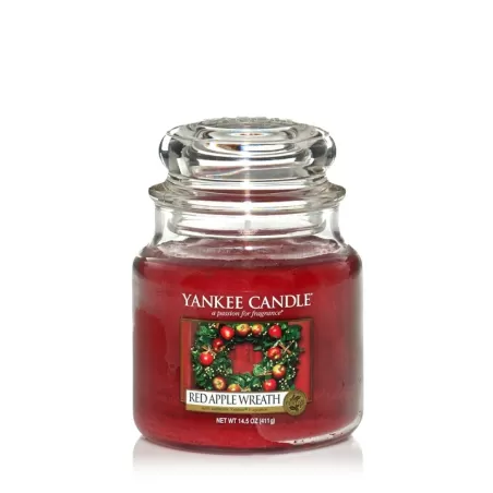 Red Apple Wreath Giara Media - Yankee Candle