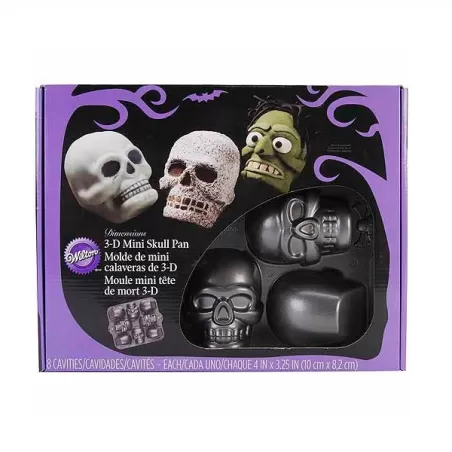 Tortiera antiaderente teschio 3D per festa Halloween - Wilton