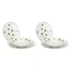 Set 6 piatti Gold Icons - 2 piani, 2 fondi e 2 dessert - Thun