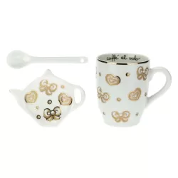Set mug, poggiabustina e cucchiaino Gold Icons - Thun