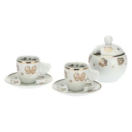 Set 2 tazzine con zuccheriera Gold Icons - Thun