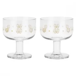 Set 2 ciotole con gambo Gold Icons - Thun