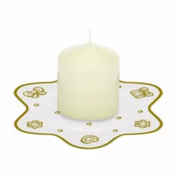 Candela con piattino a forma di stella Gold Icons - Thun