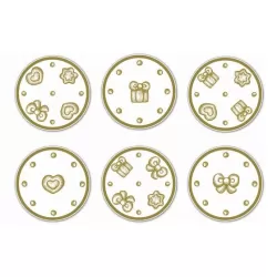 Confezione 6 sottobicchieri in sughero Gold Icons - Thun