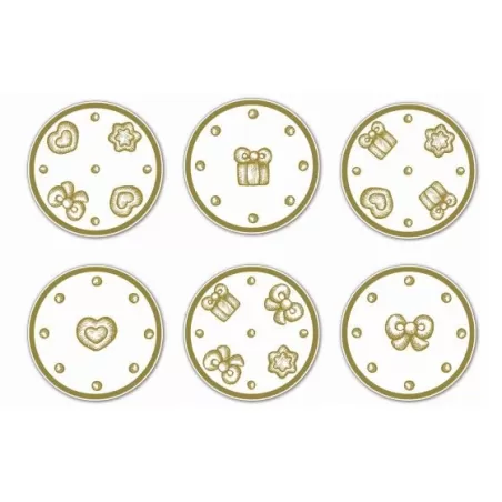 Confezione 6 sottobicchieri in sughero Gold Icons - Thun