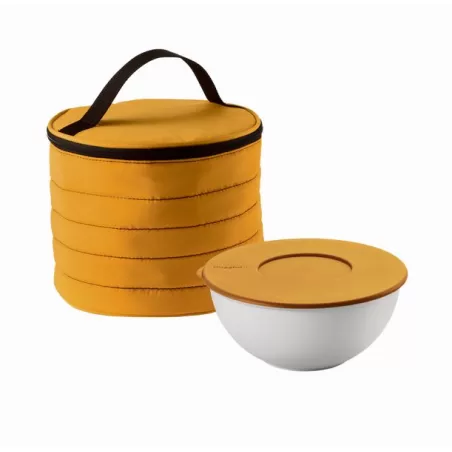 Borsa termica tonda+contenitore handy giallo ocra - Guzzini