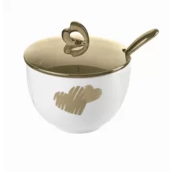 Zuccheriera c/cucchiaino love sabbia - Guzzini