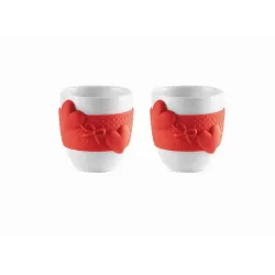 Set 2 tazzine caffe' love rosso - Guzzini
