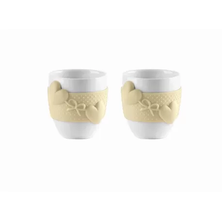 Set 2 tazzine caffe' love argilla - Guzzini
