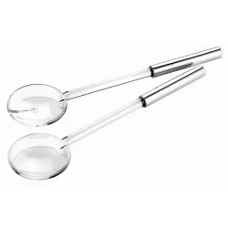 Posate insalata trasparente 'look' cromato - Guzzini