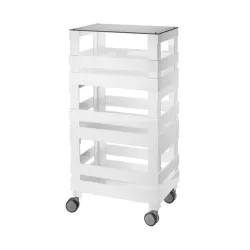 Carrello organizzatore alto tidy&store re-grey - Guzzini
