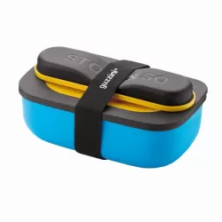 Set lunch box con posate da viaggio store&go giallo ocra - Guzzini