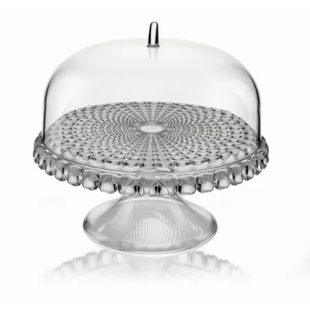 Alzata con campana piccola 'Tiffany' grigio cielo - Guzzini