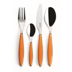 Set 24 pcs posate 'feeling' arancio trasparente - Guzzini