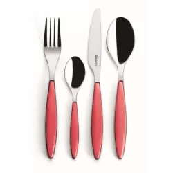 Set 24 pcs posate 'feeling' rosso trasparente - Guzzini