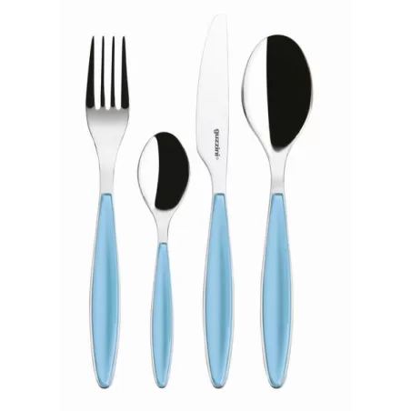 Set 24 pcs posate 'feeling' azzurro mare - Guzzini