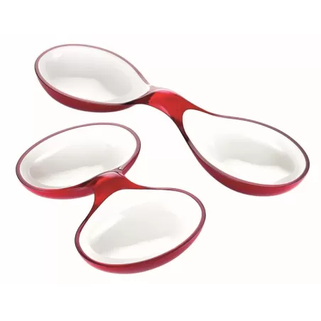 Set 2 contenitori bicolore grace rosso trasparente - Guzzini