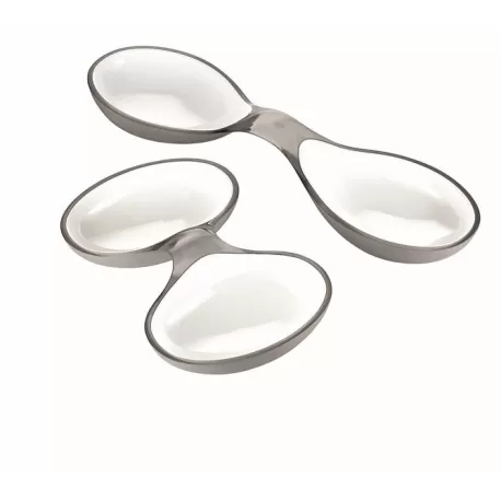 Set 2 contenitori bicolore grace grigio cielo - Guzzini