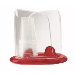 Portabicchieri 'feeling' rosso trasparente - Guzzini