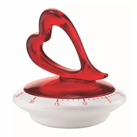 Timer 'love' rosso trasparente - Guzzini