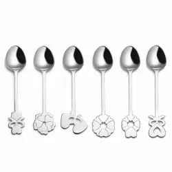 Set 6 cucchiaini 'love' acciaio/argento - Guzzini