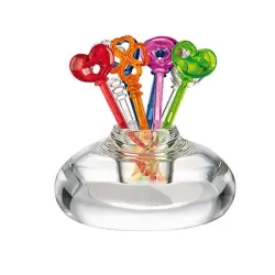 Set 12 stecchini per aperitivo c/base love multicolor - Guzzini