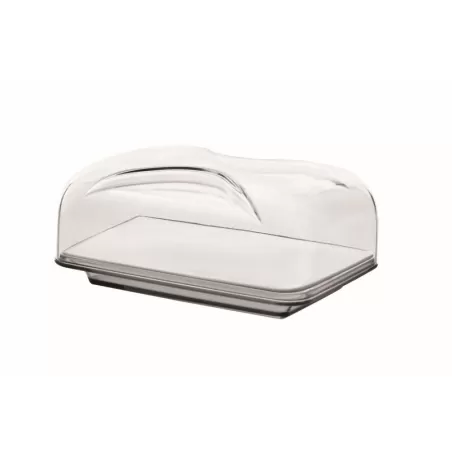 Copriformaggio rettangolare 'gocce' grigio cielo - Guzzini