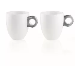 Set 2 bicchieri mug 'gocce' grigio cielo - Guzzini